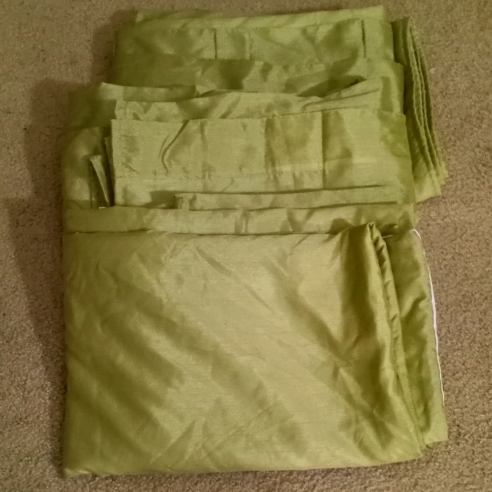 COPY - 3 Green Thick Drapes